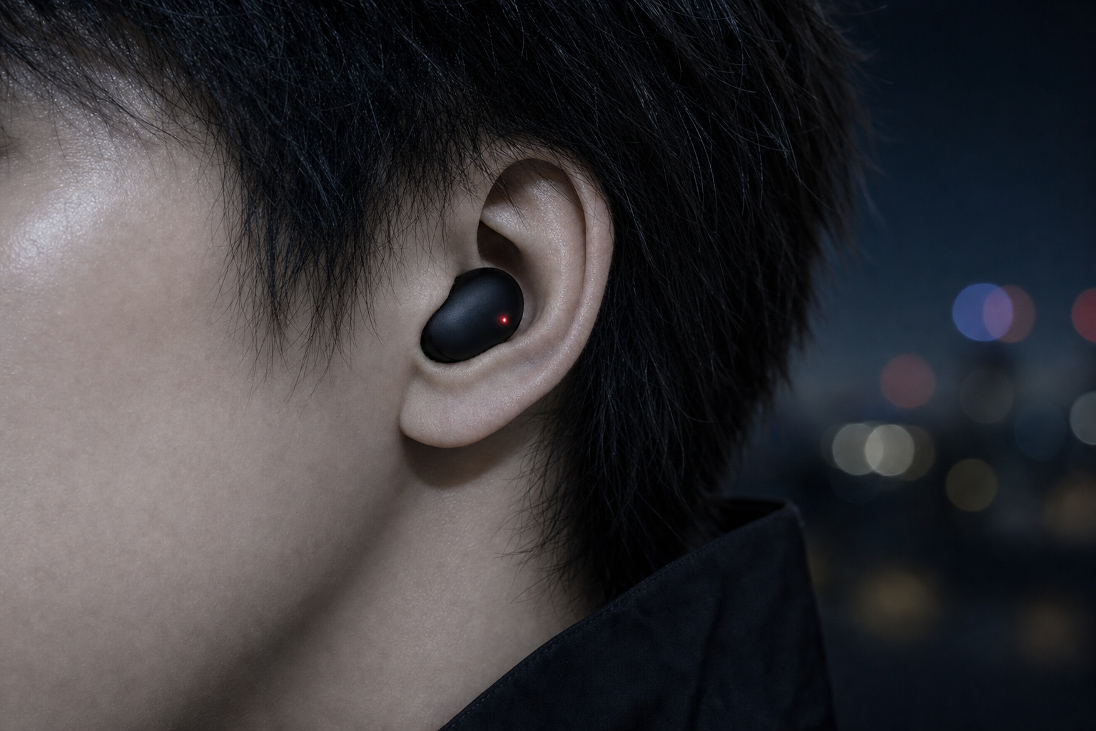 the device disappears into the ear